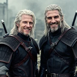 grinning dean norris as vesemir in the witcher netflix series