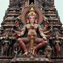 temple made of flesh, hindu ornaments, baphomet statue at the center, angel statues, 8 0's horror movie film still, highly detailed, symmetry, award - winning photography, 1 2 0 mm