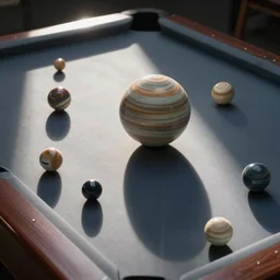 The solar system on a billiards table