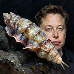 an ( ( ( ( ( ( elon musk ) ) ) ) ) ) elongated _ mollusk which has the face of ( ( ( elon musk ) ) )