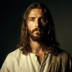 portrait of a Jesus with long hairs in alan lee and marc simonetti and emil melmoth style  , cinematic lighting