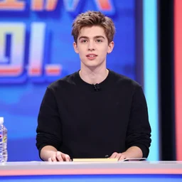 a thin guy with an overbite on a quiz tv show