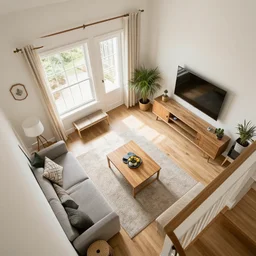 top down view of the inside of a house
