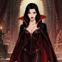 kristen ritter as vampirella in the style of sanjulian, manuel perez clemente, artstation