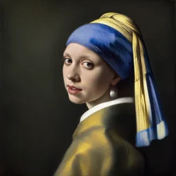 portrait oil painting, scarlett johansson, johannes vermeer, 1 7 th century, art, oil on canvas, wet - on - wet technique, realistic, expressive emotions, cinematic lighting, unreal, natural tpose