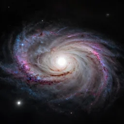photograph of a distant galaxy taken by hubble telescope, 4k, HDR