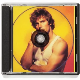cd case art of kirk van houten can i borrow a feeling, dramatic pose, framed case, bright colour, retro style art
