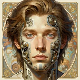 symmetry!! leon the professional, machine parts embedded into face, intricate, elegant, highly detailed, digital painting, artstation, concept art, smooth, sharp focus, illustration, art by artgerm and greg rutkowski and alphonse mucha, 8 k