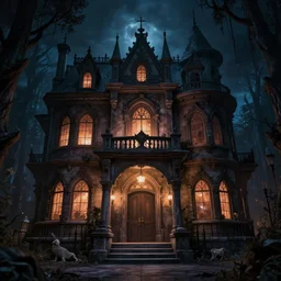inside the haunted mansion at disneyland, it is now a prison,