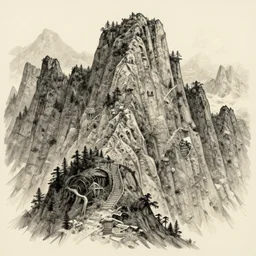 mountaintops of the giants, concept art, trending on artstation, wlop, ross draws, digital painting, mixed media, intricate details,