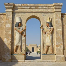 painting of the ishtar gate, highly detailed, digital painting, art by greg rutkowski and magali villeneuve