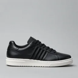 black with white sole single sneaker concept designed by Giger, ribbed spine, photo studio, artistic product shot surrounded by 3D black spines, 4K HD, crisp white background, side on shot, Y-3 Yohji Yamamoto sneakers