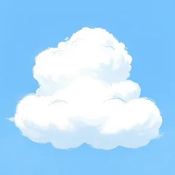 peaceful puffy clouds, line art, 4 k