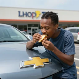 jcvd trying to eat a chevy emblem in shoprite parking lot