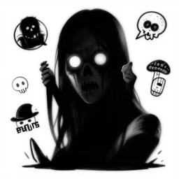 horror illustration, simplified line art on white background, black and white, behance, devianart, artstation, dribble, creary, ello, cgsociety, drawcrowd, pixiv, concept art world, our art corner, newgrounds, doodle addicts, penup