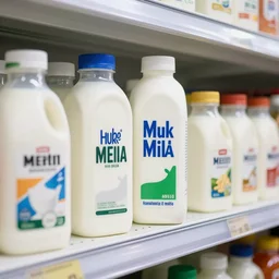 supermarket that only sells milk. they only sell one brand and one type of milk. 4K photo