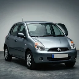 Grey Nissan Micra K12 (2006), a gritty neo-noir, dramatic bright lighting, cinematic, establishing shot, extremely high detail, photorealistic, cinematic lighting, artstation, by simon stalenhag, Max Payne (PC) (2001)