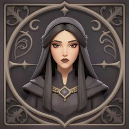 masterpiece symmetrical centered bust-view portrait, Maya Ali as D&D sorcerer, one head portrait, Neo-Gothic, Art Nouveau style, cell shaded, wizard robe, fantasy, delicate, elegant, in the style of Greg Rutkowski and Moebius and Mohrbacher and ROSSDRAWS and Ross Tran and Alphonse Mucha and Ayami Kojima and Charlie Bowater and Jean Delville, Pixar, Maya engine, tarot card style, Art Nouveau, cinematic specular lighting, rich bright colours