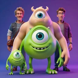 hyperrealistic rendering, fat smooth cronenberg flesh monster mike wazowski by donato giancola and greg rutkowski and wayne barlow and zdzisław beksinski, eyeballs, product photography, action figure, sofubi, studio lighting, colored gels, colored background