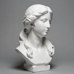 papier - mache bust of beautiful female. canon 5 d 5 0 mm lens