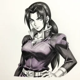 shehulk from the hidden leaf village in naruto anime, jojo style pencil and ink manga, full body action pose, dramatic lighting