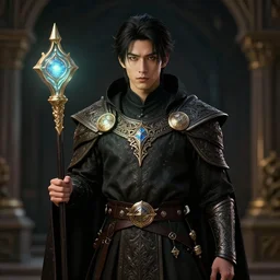 Bright Asian Male Medieval Psionic Rogue, Wadim Kashin, artgem,  XF IQ4, f/1.4, ISO 200, 1/160s, 8K, RAW, featured in artstation, octane render, cinematic, elegant, intricate, 8k