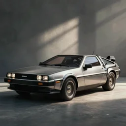 delorean in the style of giger
