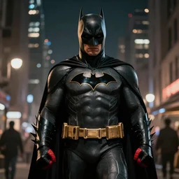 batman dressed as spiderman, marvel movie, epic scene, cinematic still