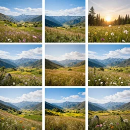 collage of landscapes