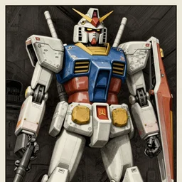 gundam mecha, character portrait, portrait, close up, concept art, intricate details, highly detailed, vintage sci - fi poster, in the style of chris foss, rodger dean, moebius, michael whelan, and gustave dore