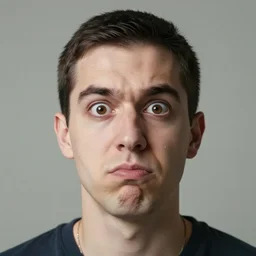 the most strange facial expression