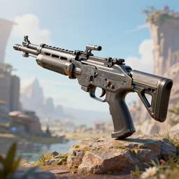 futuristic machine gun, 3 d, blender, beautiful texture, beautiful graphics, fantasy artwork, very beautiful scenery, hd, hdr, ue 5, ue 6, unreal engine 5, cinematic 4 k wallpaper, 8 k, ultra detailed