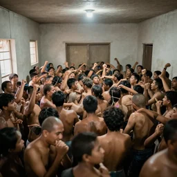 crowd body skin person food room building house real estate land nature interior vehicle ugly
