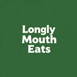 modern logo ideas for a food blog, lonely mouth eats, clean, simple
