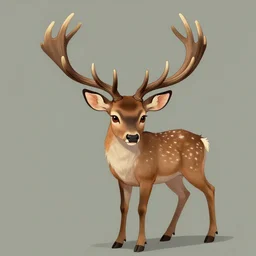 anthropomorphic shy and nerdy deer with exquisite antlers. Renowned character illustration by greg rutkowski, thomas kindkade, alphonse mucha, loish, norman rockwell. Trending on FurAffinity.