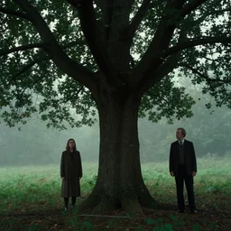 a tree with a sneaky idea, film still from the movie directed by denis villeneuve and david cronenberg with art direction by and h. r. giger and zdzisław beksinski