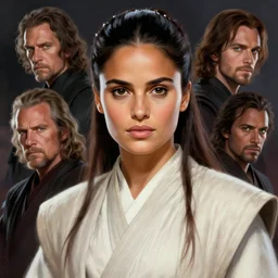young salma hayek as a jedi from star wars, detailed, centered, digital painting, artstation, concept art, donato giancola, joseph christian leyendecker, wlop, boris vallejo, breathtaking, 8 k resolution, extremely detailed, beautiful, establishing shot, artistic, hyperrealistic, beautiful face, octane render