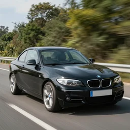 beautiful black bmw 2 0 0 3 driving on the road uhd 4 k colors
