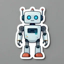 robot sticker knolling