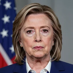 hilary clinton removing her face to reveal that she is donald trump, highly detailed photo