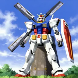 gundam as dutch windmill in anime, dutch windmill gundam, new mobile suit gundam