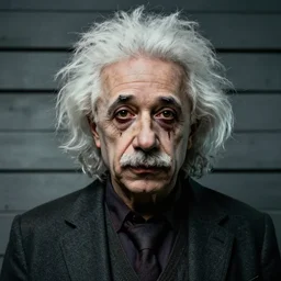 mugshot of zombie einstein by karol bak, james jean, tom bagshaw, rococo, sharp focus, trending on artstation, cinematic lighting, hyper realism, octane render, 8 k, hyper detailed.