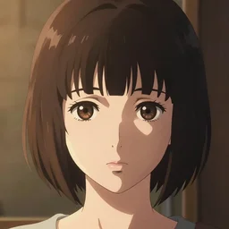 portrait of a girl with a square hairstyle, short bangs, wonderful eyes, complex, applied to tone, ambient lighting, high detail, digital painting, artstation, concept art, 4 k, stunningly beautiful, clear focus, makoto shinkai and akihiko yoshida, hidari and vlop