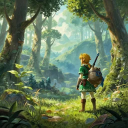 breath of the wild kokiri forest, highly detailed drawing, 8 k, trending on art station