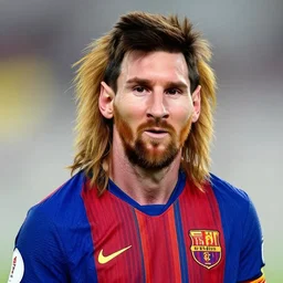a portrait of lionel messi by mike allred