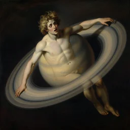 saturn devours his son, fear, horror, bewitching, foku, composition, tragedy, soft light, 8 k detailed painting by francisco goya