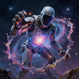 galaxy bender conjuring the quantum field, elevated consciousness, beautiful astrological neural network, matte painting and comic book art, twist of time, realistic, trending on artstation, sharp focus, depth of field, cinematic composition, physics splashes of colors, science fiction, octane render