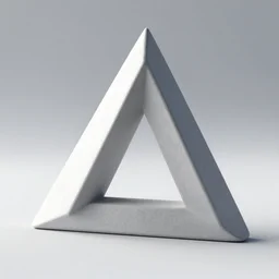a 3 d render of the penrose triangle