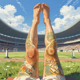 the scene of winning in jiazi garden koshien stadium, blue sky and white clouds, amazing, thighs, the feeling of summer, intricate, highly detailed, digital painting, artstation, concept art, sharp focus, illustration, art by greg rutkowski and alphonse mucha