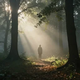 Sunlight coming through the haze.. Midjourney dreaming.